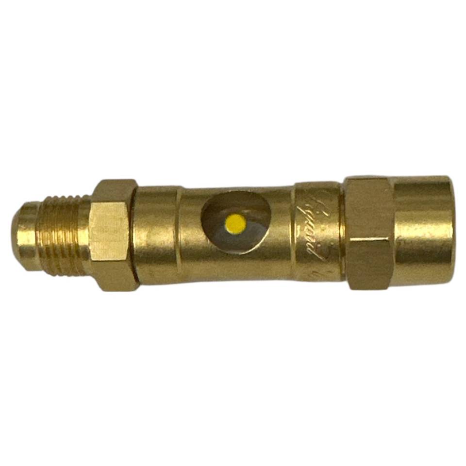 M50041 Inspection Sight Glass #6 – 3/8″ 45° Flare, 5/8-18 Thread